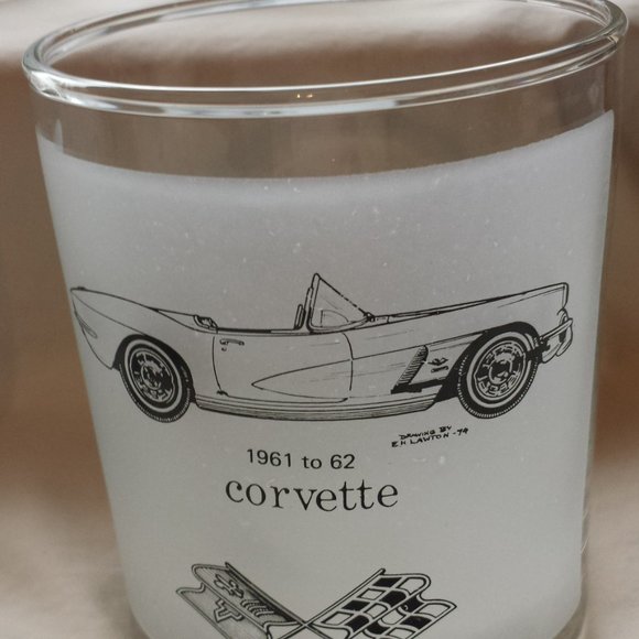 CORVETTE FROSTED GLASS TUMBLERS - Picture 6 of 10